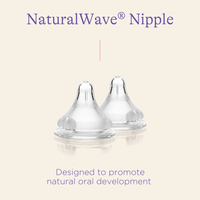 عبوة من حلمتين من NaturalWave® متوسطتي التدفق